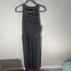 Torrid size 2x Black Polka Dot Maxi Dress sleeveless retro.NWT